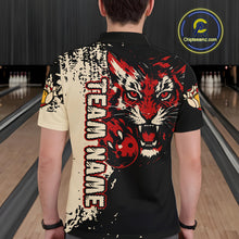 Load image into Gallery viewer, Black&Red Tiger Bowling Shirts for Team Women Men Custom Bowling Polo & 1/4 Zip Shirt MBL185