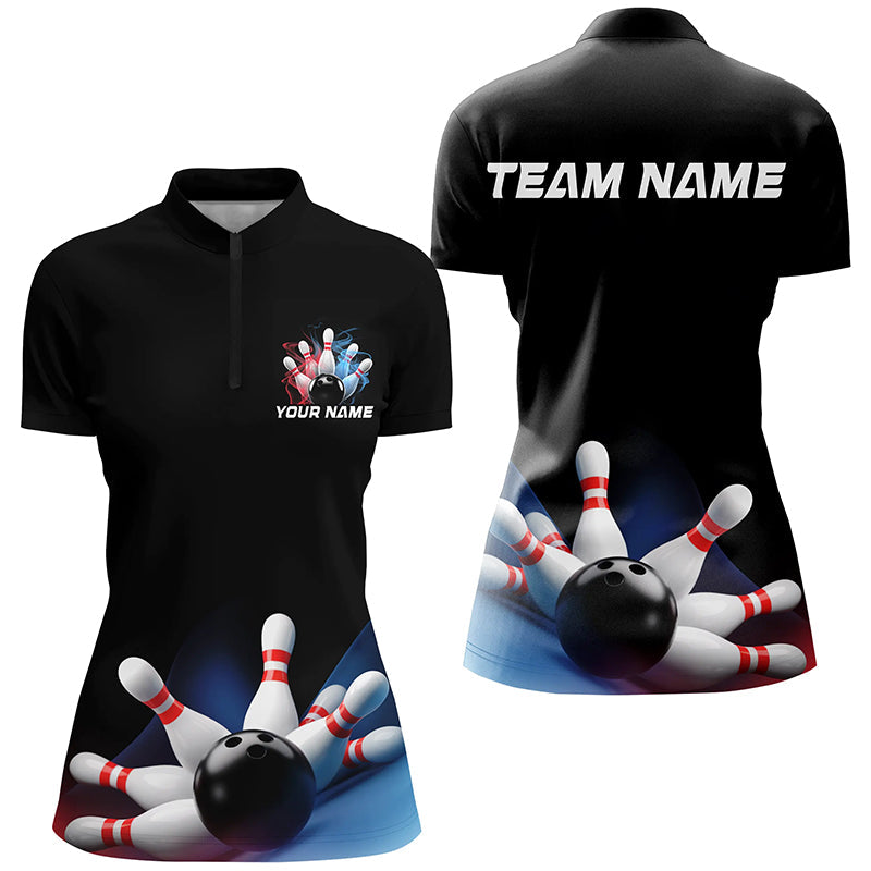 Custom Bowling Shirts For Women, Bowling Uniform Patriotic Bowling Team Shirt IPHW7370