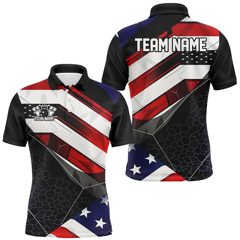 Personalized American Flag Bowling Polo Shirts For Men And Women, IPHW6961