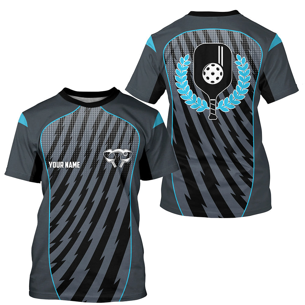 Custom Blue Pickleball T-Shirts For Men, Outdoor Pickleball Jerseys IPHW8199