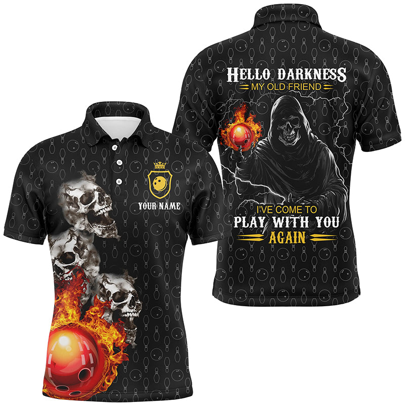 Custom bowling shirt for men – personalized team jersey front view