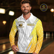 Load image into Gallery viewer, Bowling and beer That's why I'm here Funny Mens Bowling Shirts Custom Team Bowling Jerseys NQS10134