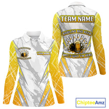 Load image into Gallery viewer, Bowling and beer That's why I'm here Funny Women Bowling Shirts Custom Team Bowling Jerseys NQS10134