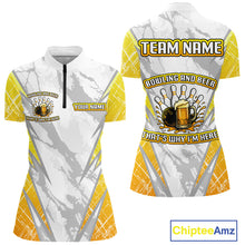 Load image into Gallery viewer, Bowling and beer That's why I'm here Funny Women Bowling Shirts Custom Team Bowling Jerseys NQS10134