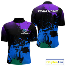 Load image into Gallery viewer, Personalized Bowling Polo, Quarter Zip Shirts For Men Custom Team Bowling Jersey Gift For Bowlers NQS10596