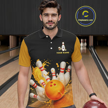 Load image into Gallery viewer, Bowling & Beer therefore i'm here custom funny Bowling shirts for Men, Bowling team apparel NQS10274