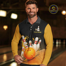 Load image into Gallery viewer, Bowling & Beer therefore i'm here custom funny Bowling shirts for Men, Bowling team apparel NQS10274