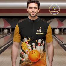Load image into Gallery viewer, Bowling & Beer therefore i'm here custom funny Bowling shirts for Men, Bowling team apparel NQS10274