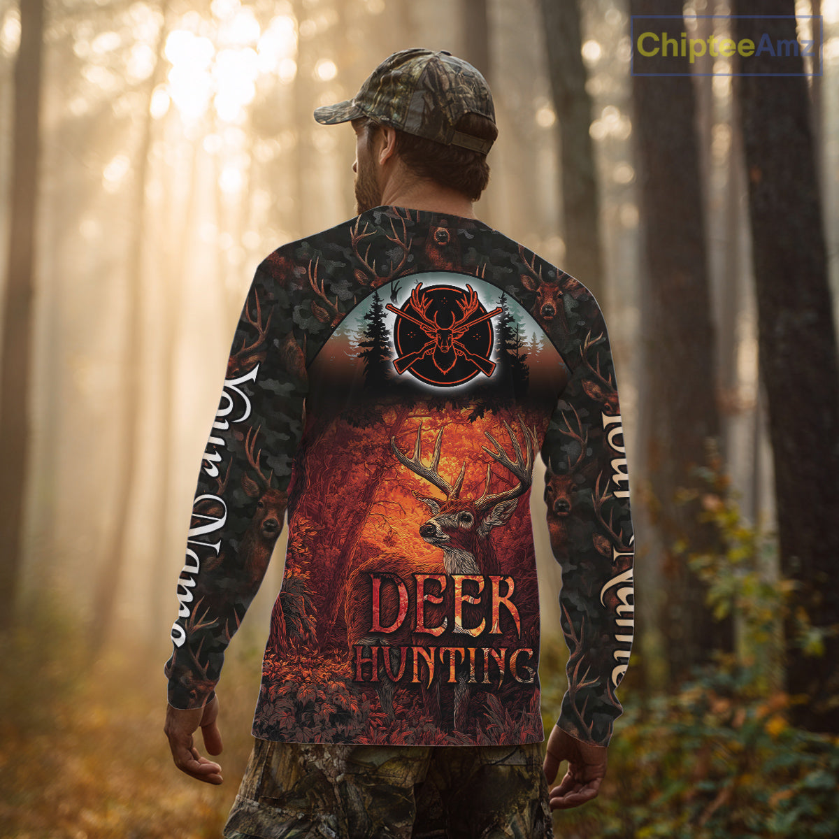 Best Deer Hunting Shirt 3D All-Over Print with Deer Forest Camo Perfect for Deer Season NHT27