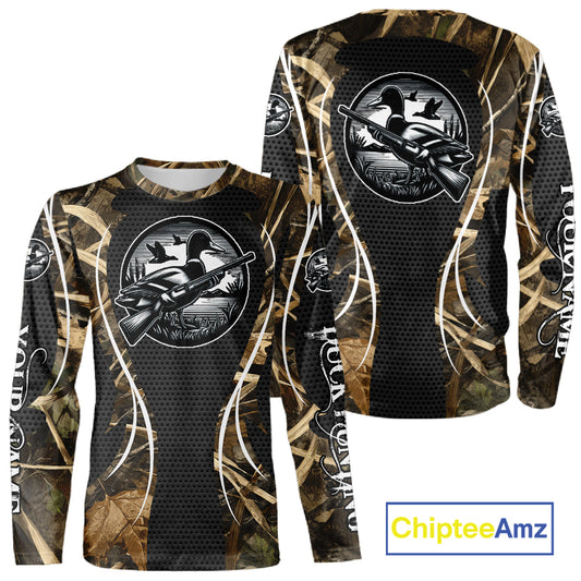 Personalized Duck Hunting Waterfowl Camouflage All Over Printing Shirts, Duck Hunting Clothing NBT240