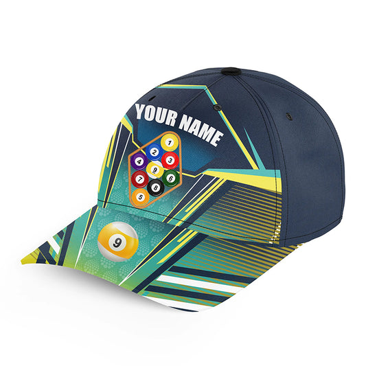 9 Ball Pool Personalized Billiard Caps Hats For Men Women, Custom Adjustable 3D Printed Billiard Baseball Caps TDM0725