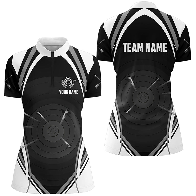 Personalized Archery Target And Arrows 3D Women Quarter-Zip Shirts Custom Archery Jerseys TDM0599