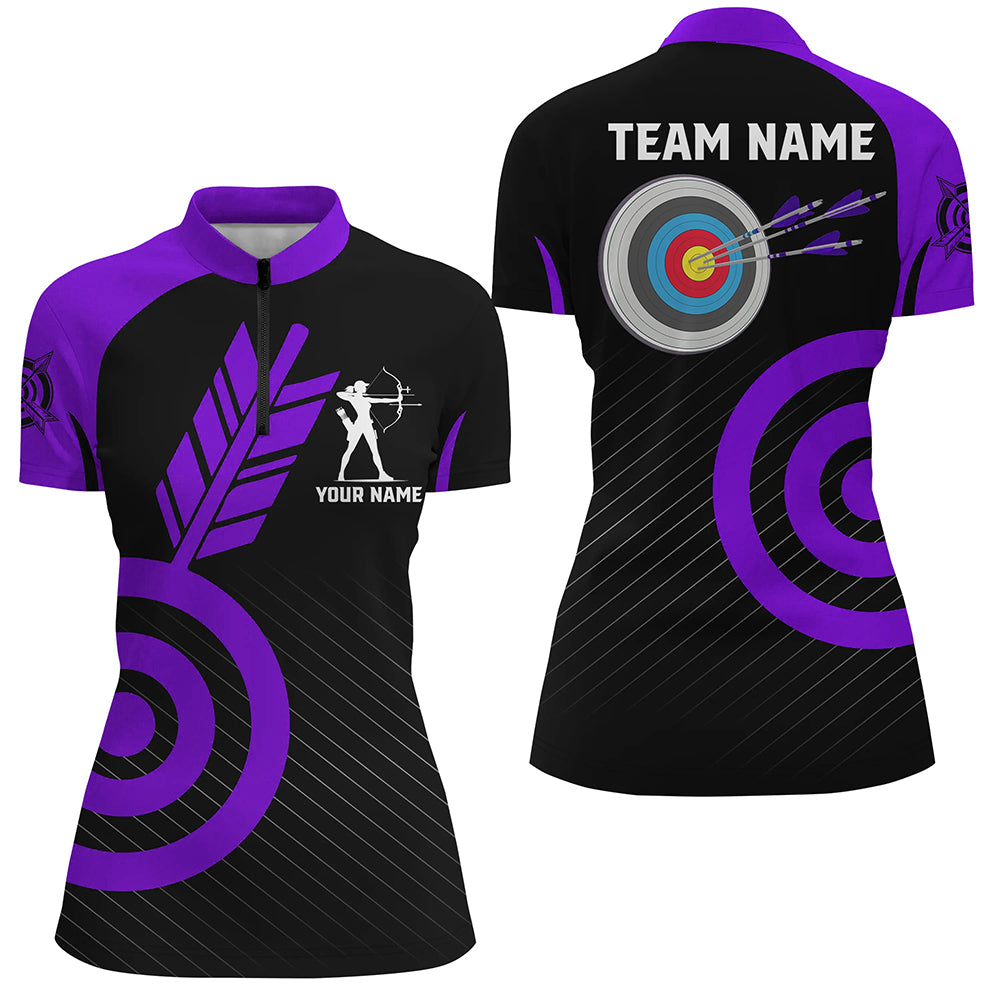 Personalized Purple Archery Jerseys For Women Custom Archery Shirts Team League Archery Uniform TDM1949