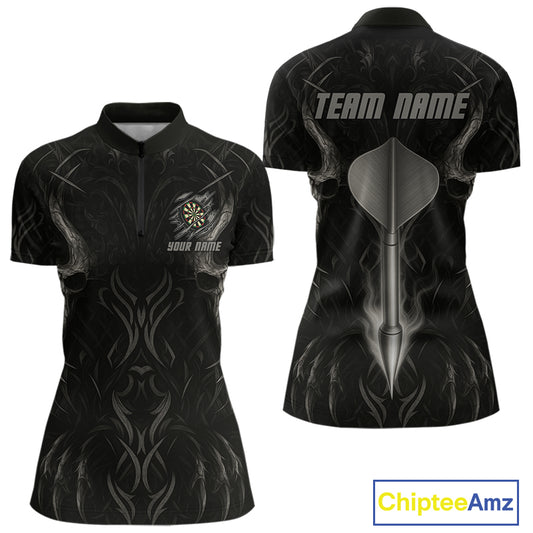Custom Women's Dart Shirt - Team Jersey With Name | Silver Dart Arrow For Dart Players NYN0434
