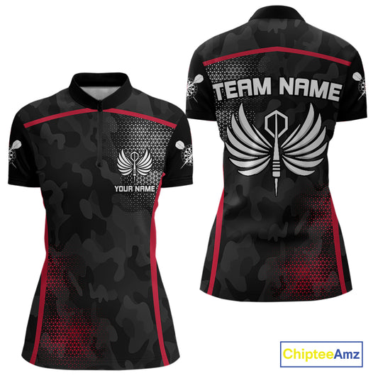 Custom Wings Dart Arrow Triangles Halftone Dart Shirts For Woen, Dart Team Jerseys NYN0080