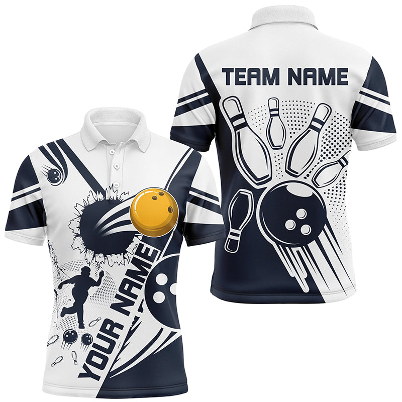Personalized Bowling Shirt for Men Bowling Team League Polo Shirt for Men QZT408