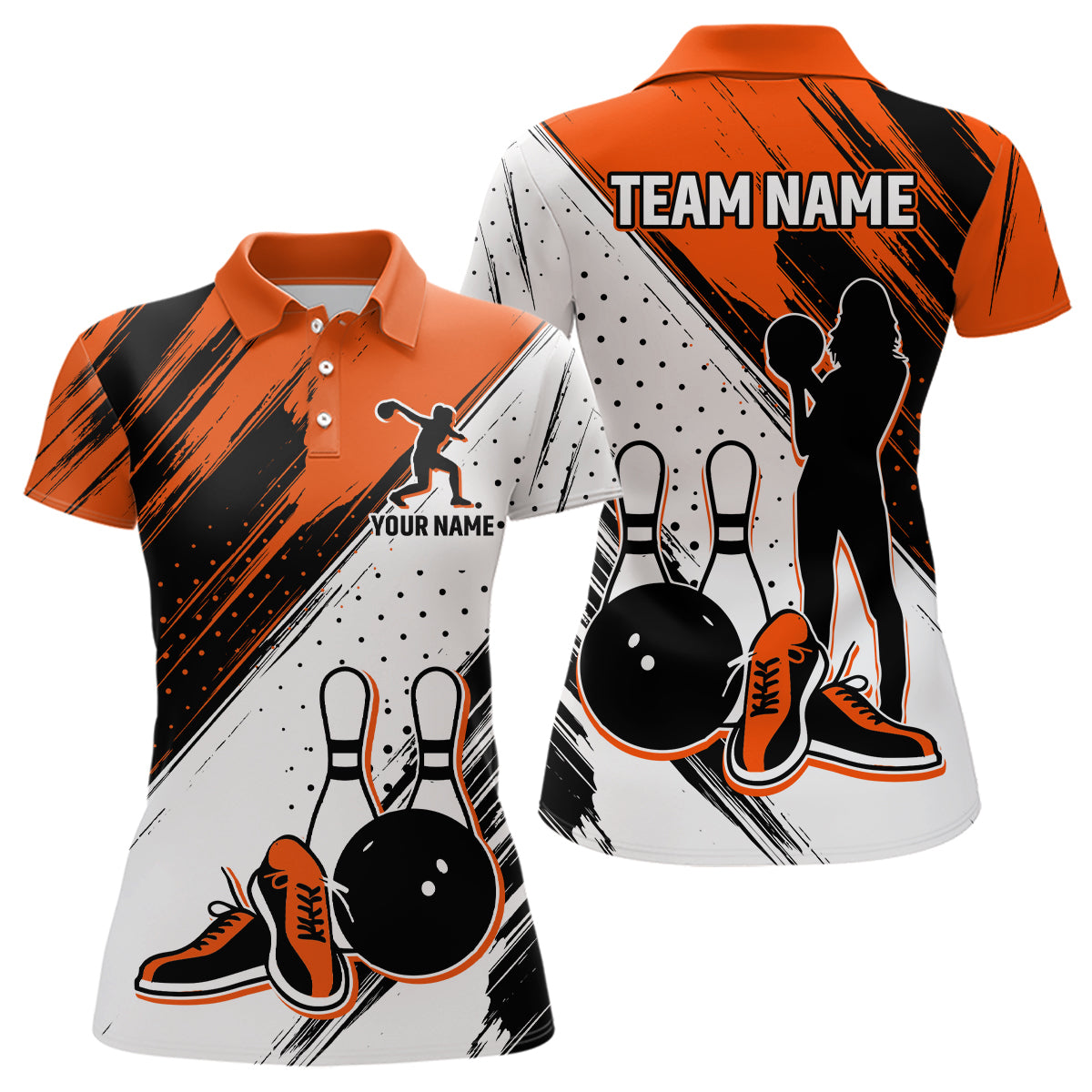 Personalized Women Polo Bowling Shirts Camo Bowling Team Jersey Multicolor QZT477