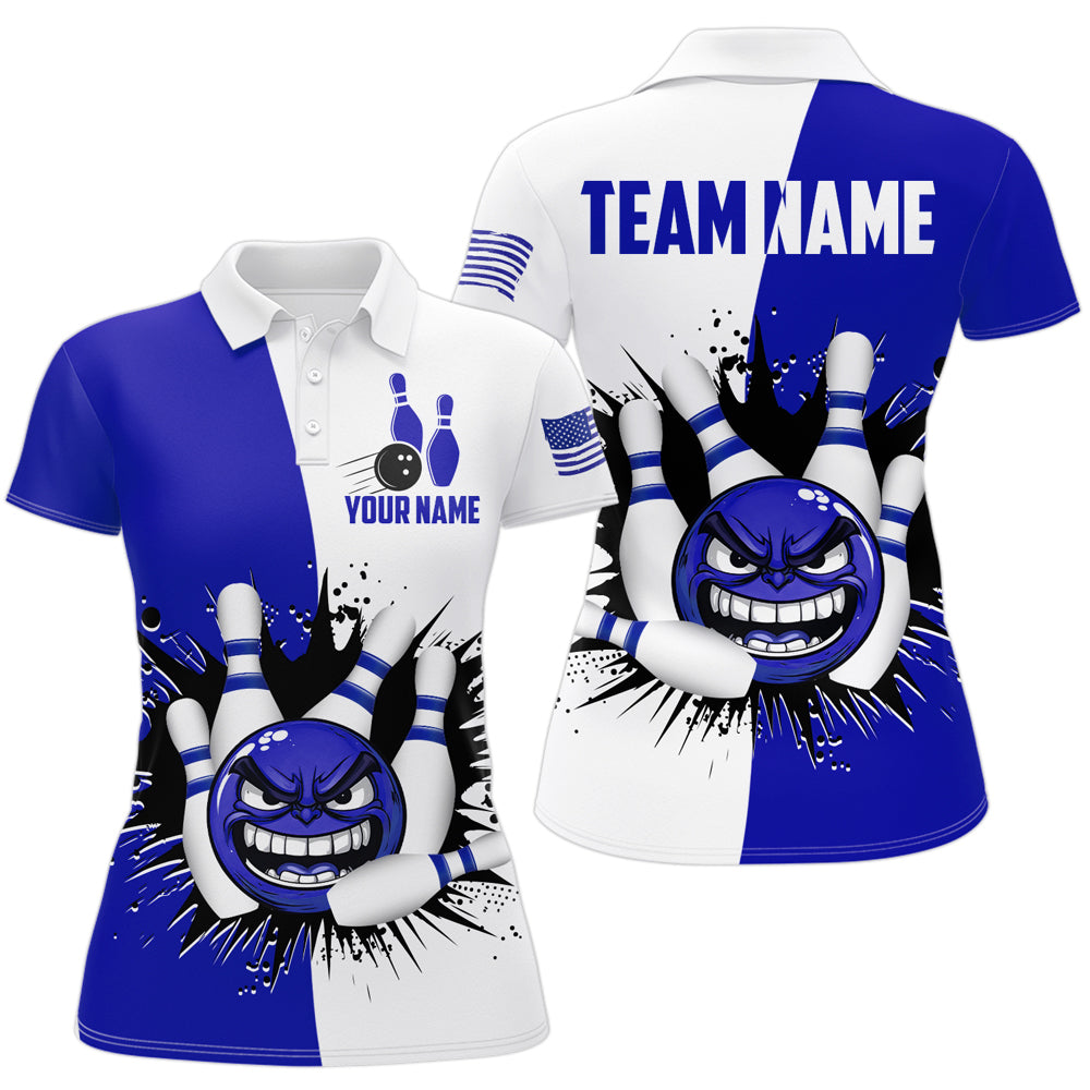 Personalized Funny Bowling Shirts for Women Polo Bowling Team Jersey QZT414