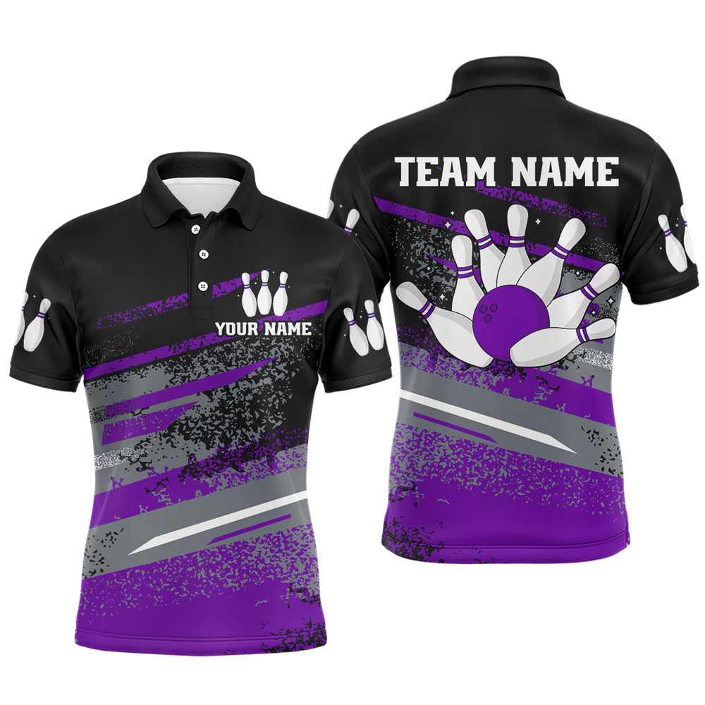 Personalized Men's Bowling Jersey Polo Bowling Team Shirts Bowling Gifts QZT501