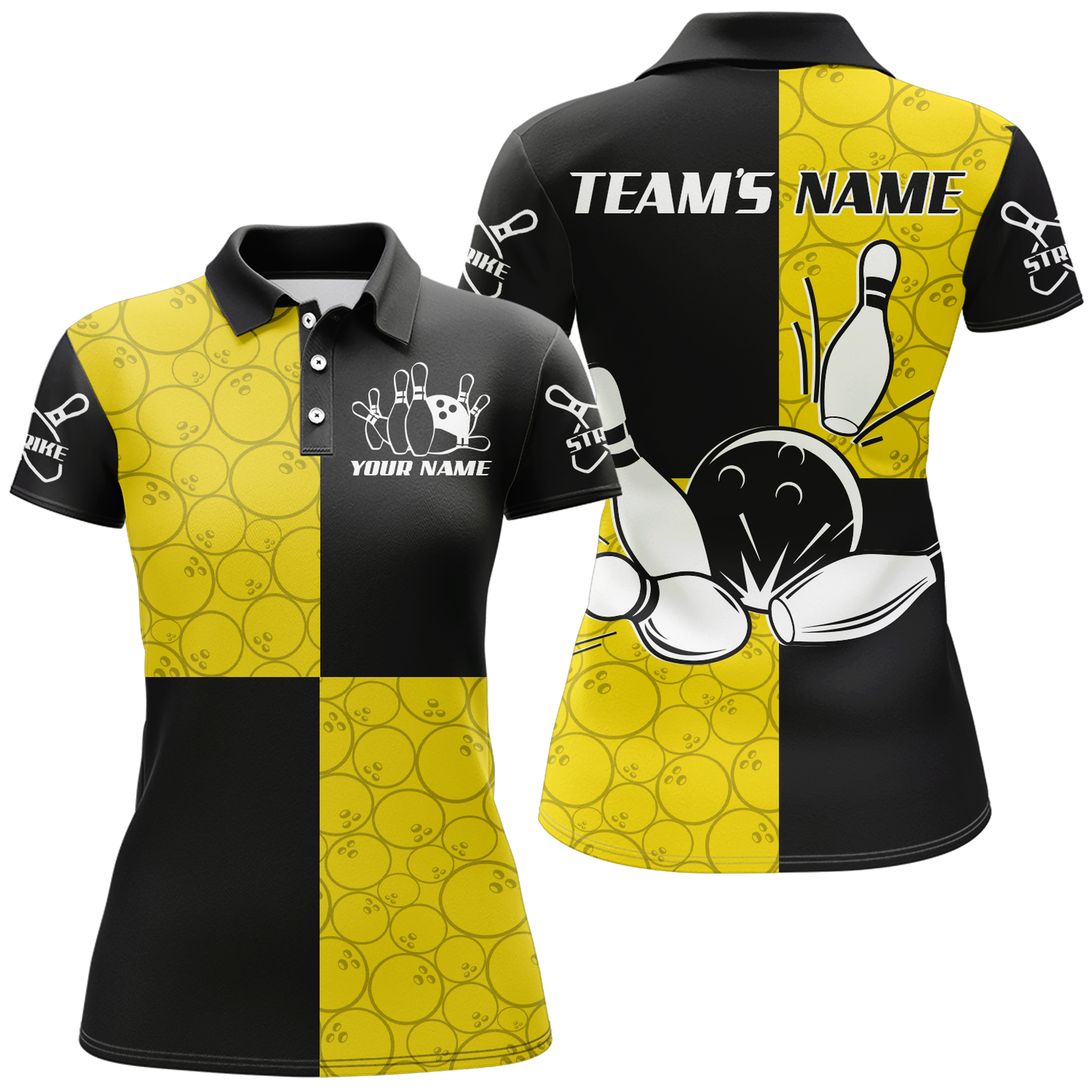 Polo Bowling Shirts Customized for Women Bowling Jersey Bowling Team League QZT425