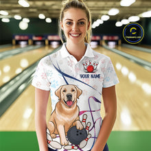 Load image into Gallery viewer, Custom Funny Dog Paw Bowling Women Polo & 1/4 Zip Shirts Bowling Team Jerseys HNT95