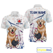 Load image into Gallery viewer, Custom Funny Dog Paw Bowling Men Polo & 1/4 Zip Shirts Bowling Team Jerseys HNT95