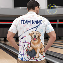 Load image into Gallery viewer, Custom Funny Dog Paw Bowling Men Polo & 1/4 Zip Shirts Bowling Team Jerseys HNT95