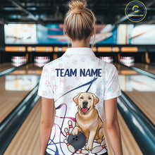 Load image into Gallery viewer, Custom Funny Dog Paw Bowling Women Polo & 1/4 Zip Shirts Bowling Team Jerseys HNT95