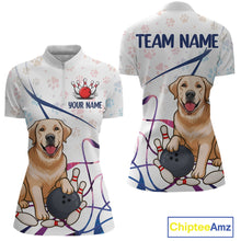 Load image into Gallery viewer, Custom Funny Dog Paw Bowling Women Polo & 1/4 Zip Shirts Bowling Team Jerseys HNT95