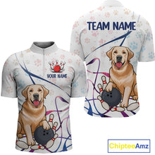 Load image into Gallery viewer, Custom Funny Dog Paw Bowling Men Polo & 1/4 Zip Shirts Bowling Team Jerseys HNT95
