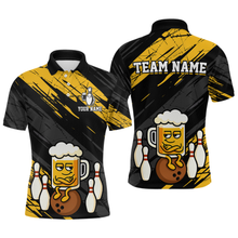 Load image into Gallery viewer, Custom Funny Beer Bowling Jersey for Men Bowling Uniform Polo & 1/4 Zip Bowling Team Shirts HNT107