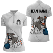 Load image into Gallery viewer, Custom Funny French Bulldog Bowling Women Polo & 1/4 Zip Shirts Bowling Team Jerseys HNT94