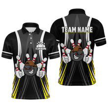Load image into Gallery viewer, Custom Funny Bowling Men Shirts Bowling Uniform Polo & 1/4 Zip Bowling Team Jerseys HNT101