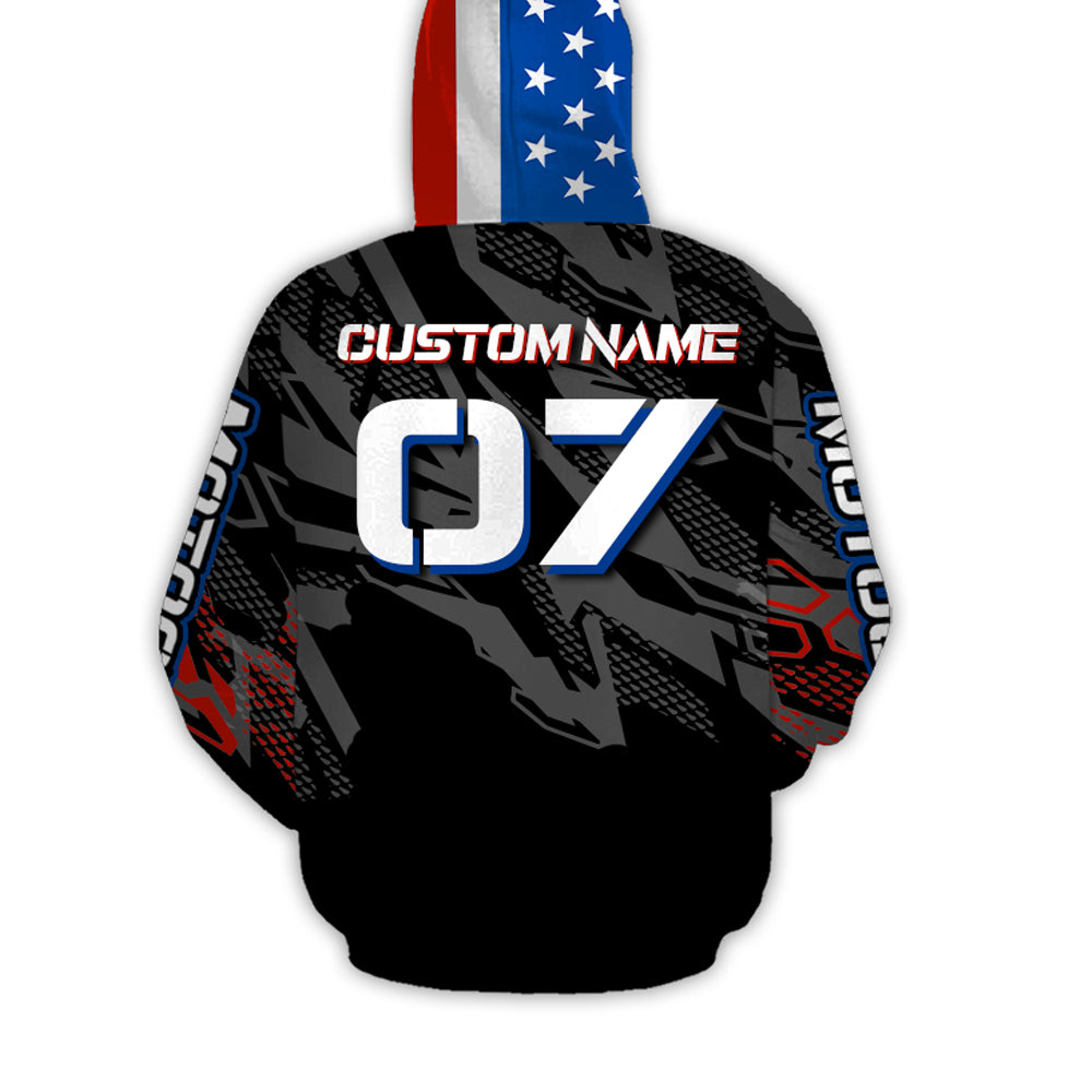 Adult&Kid American Flag Custom Dirt Bike Jersey Motocross Jersey Upf30+ Motocross Shirt| CTP95