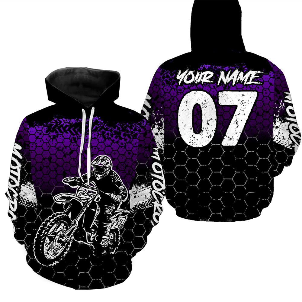 Purple Motocross Jersey Upf30+ Custom Dirt Bike Jersey Mens Women Off-Road Jersey Adult&Kid| CTP04