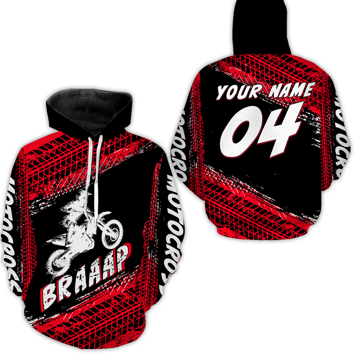 Custom Dirt Bike Jersey Red Motocross Jersey Upf30+ Mens Women Racing Shirt| CTP27