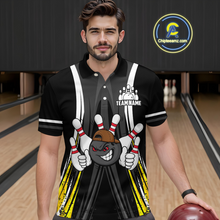 Load image into Gallery viewer, Custom Funny Bowling Men Shirts Bowling Uniform Polo & 1/4 Zip Bowling Team Jerseys HNT101