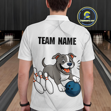 Load image into Gallery viewer, Custom Funny French Bulldog Bowling Men Polo & 1/4 Zip Shirts Bowling Team Jerseys HNT94