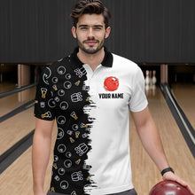 Load image into Gallery viewer, Custom Beer Bowling Shirt  Funny Bowling Team League Polo Bowling Shirt for Men QZT403
