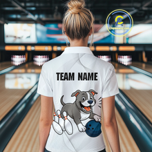 Load image into Gallery viewer, Custom Funny French Bulldog Bowling Women Polo & 1/4 Zip Shirts Bowling Team Jerseys HNT94