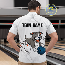 Load image into Gallery viewer, Custom Funny French Bulldog Bowling Men Polo & 1/4 Zip Shirts Bowling Team Jerseys HNT94