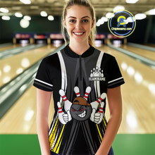 Load image into Gallery viewer, Custom Funny Bowling Women Shirts Bowling Uniform Polo & 1/4 Zip Bowling Team Jerseys HNT101