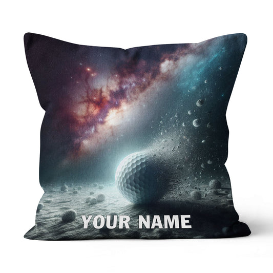 Golf Balls In Space Custom Golf Throw Pillow Personalized Golf Gifts LDT1155