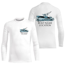 Load image into Gallery viewer, Custom Fishing Boat Name Long Sleeve Fishing Shirts, Personalized Fisher Boats Shirt IPHW5095