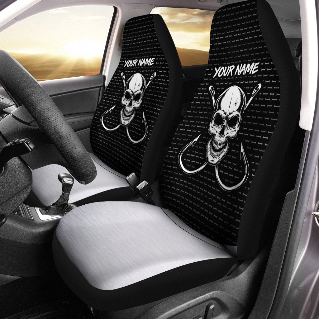 Custom Fish reaper fish Skull Custom Car Seat Covers, Car Accessories Set of 2, personalized gifts for fishing lovers NQS1682