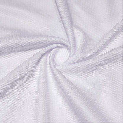 Soft breathable polyester fabric texture view for custom polo shirt and 1/4 zip jersey.