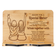 Load image into Gallery viewer, Sister Gifts Book Stand, Recipe for a Special Sister Christmas Gifts for Sister