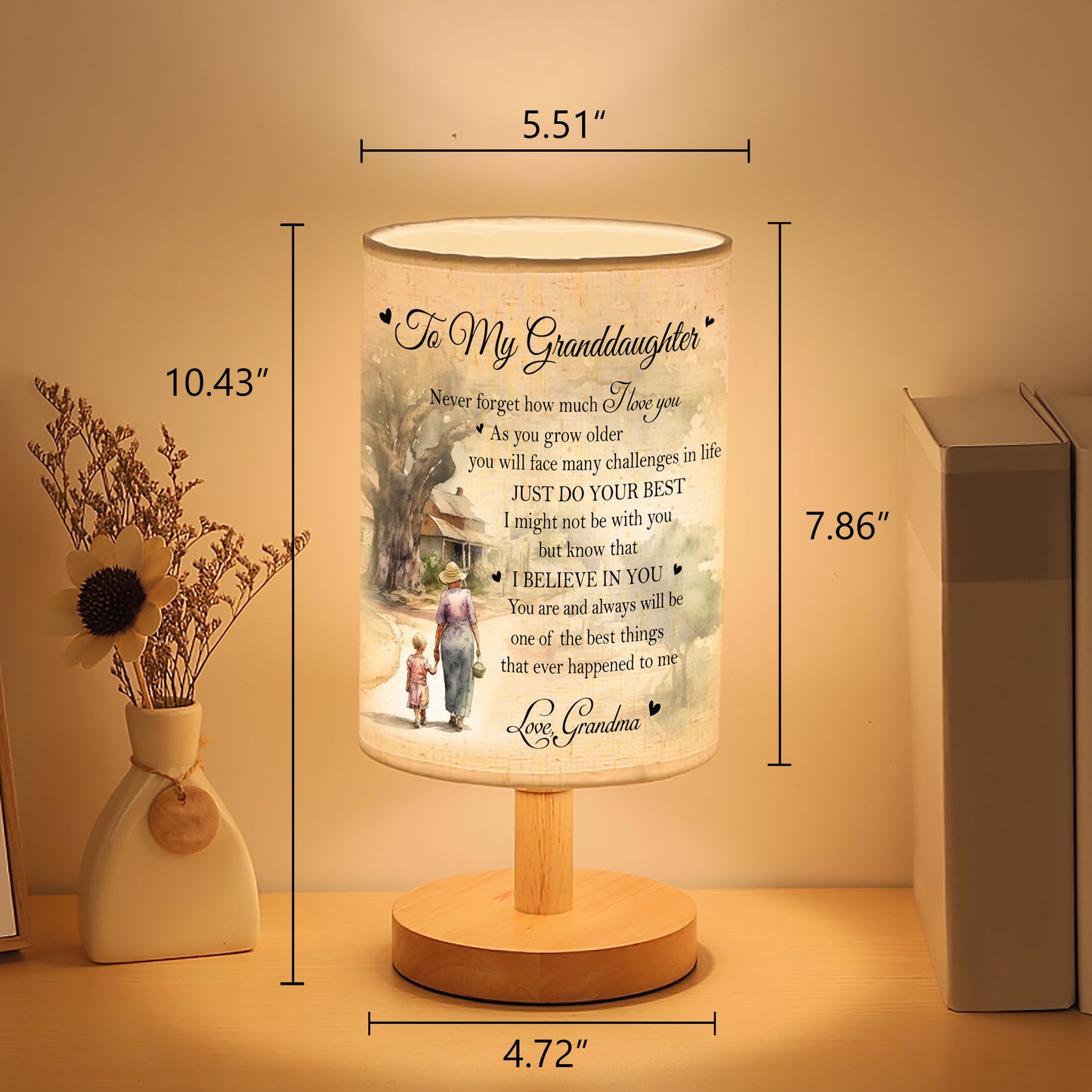 Granddaughter Table Lamp Granddaughter Gifts from Grandma, Granddaughter and Grandma Lamp CTNT1