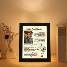 Load image into Gallery viewer, Memorial Shadow Box Letter from Heaven Sympathy Picture Frame Gifts for Loss of Loved One 2x3 Photo TND7