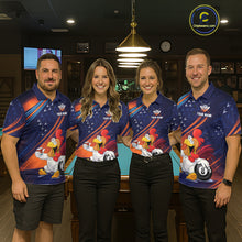 Load image into Gallery viewer, Funny Chicken Billiard Team Shirts for Men Custom 8 Ball Billiard Jersey Pool Shirt Polo &amp; 1/4-Zip BHT6